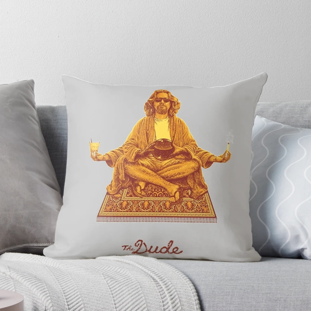 The Big Lebowski Dude Buddha Pillow featuring Jeff Bridges as The Dude