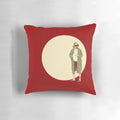 The Big Lebowski inspired circle pillow featuring the iconic Dude character