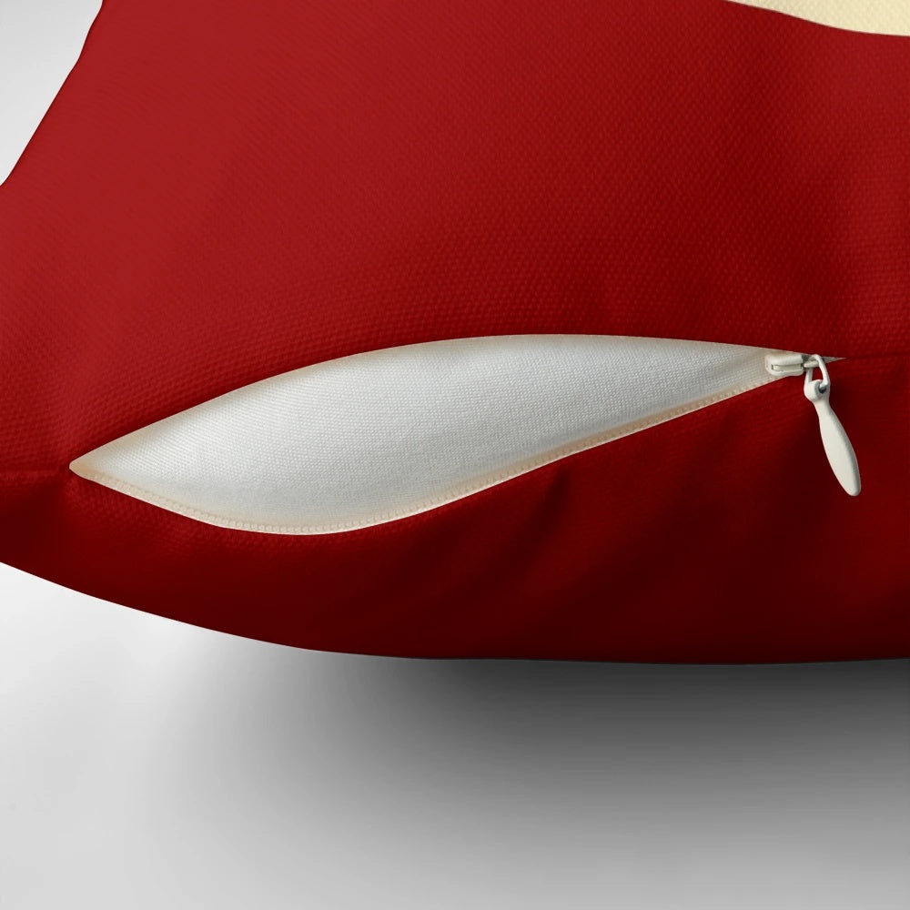 The Big Lebowski inspired circle pillow featuring the iconic Dude character