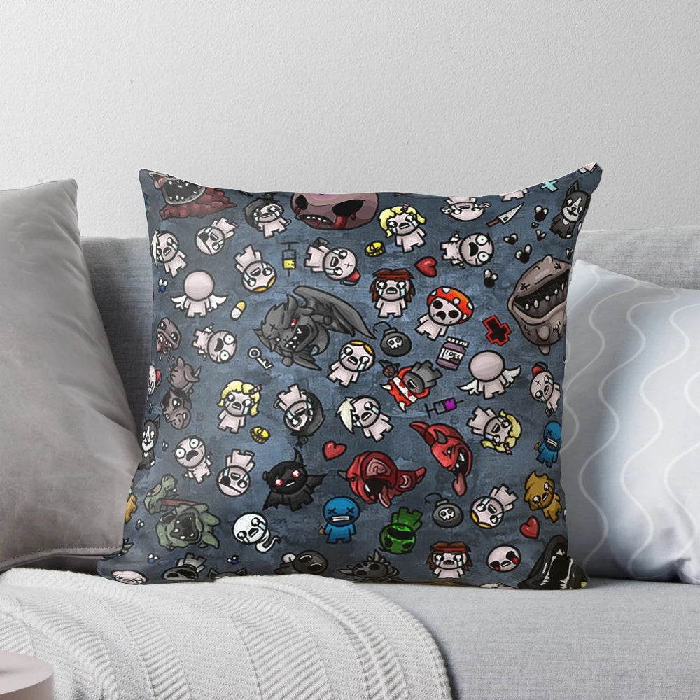 The Binding of Isaac Afterbirth Decorative Pillow for Gamers and Indie Game Fans