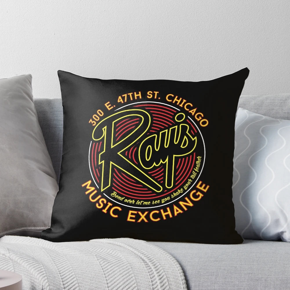 A plush pillow inspired by the classic 80s film The Blues Brothers, featuring the "Bend Over Shake" design.