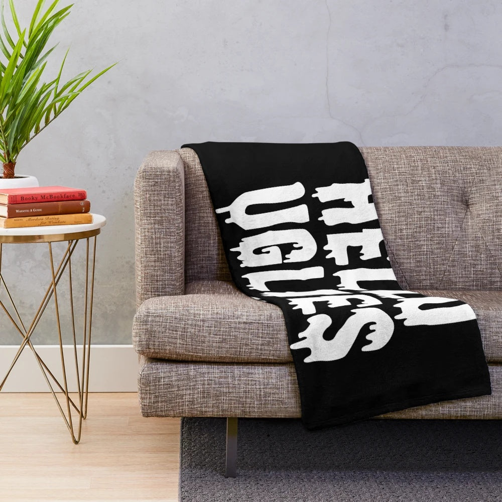 The Boulet Brothers inspired plush blanket featuring creepy and horror-themed design