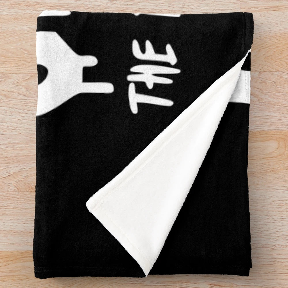The Boulet Brothers inspired plush blanket featuring creepy and horror-themed design