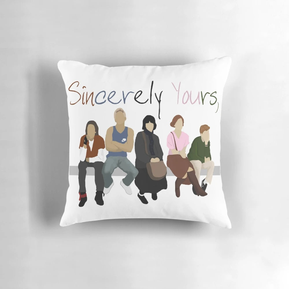 The Breakfast Club Pillow featuring the iconic characters from the classic 80s teen film