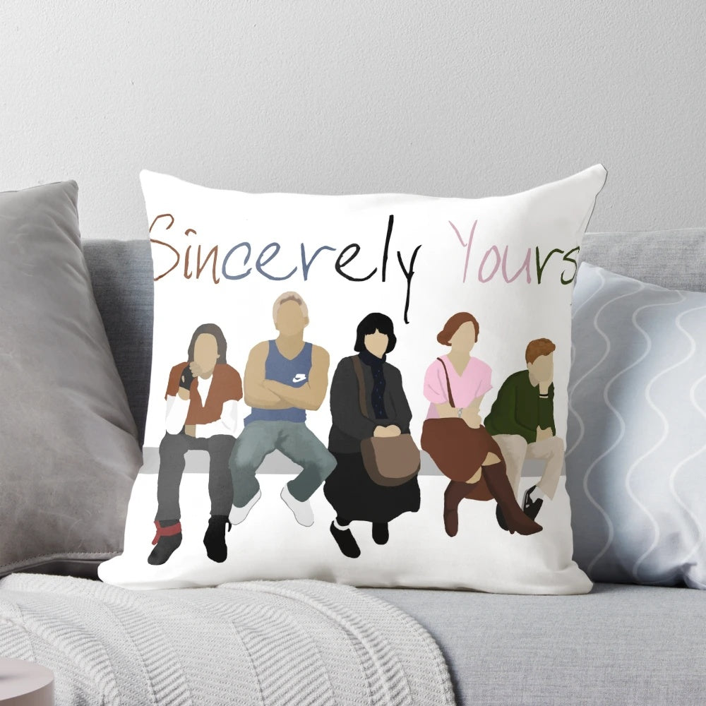 The Breakfast Club Pillow featuring the iconic characters from the classic 80s teen film