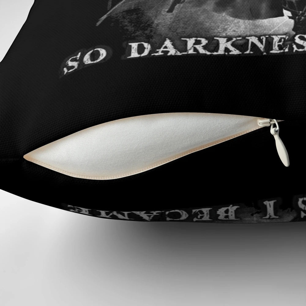 Eric Draven from The Crow movie depicted on a soft, decorative pillow.