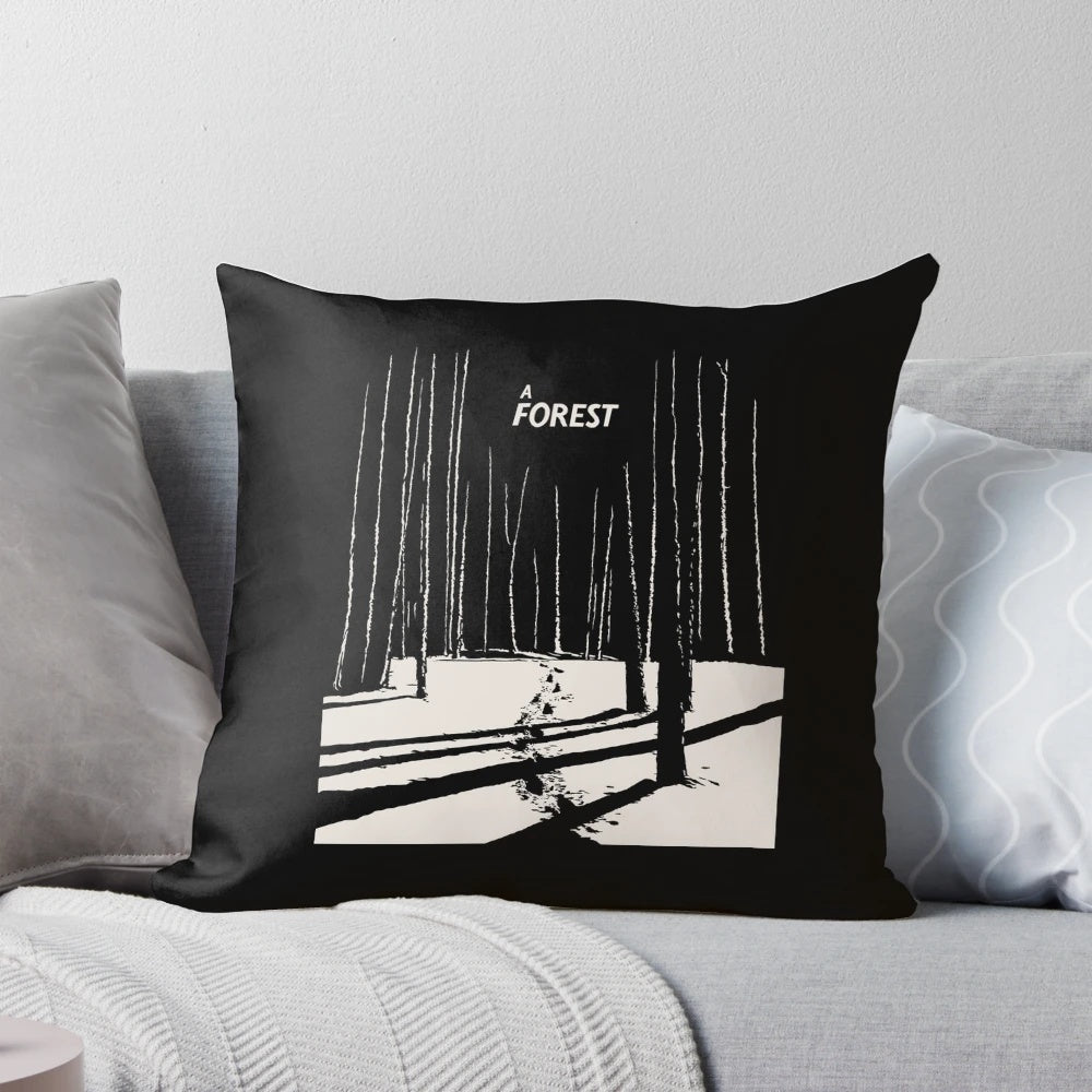 The Cure 'A Forest' Inspired Goth-Themed Throw Pillow