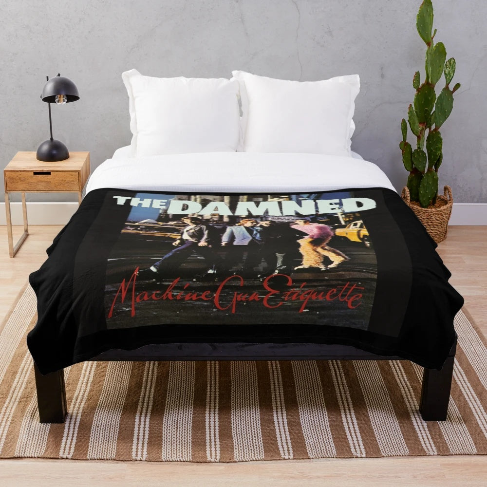 The Damned-Inspired Machine Gun Etiquette Plush Blanket