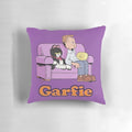 The Dollop Garfie Pillow - Soft, comfortable pillow featuring the iconic characters from the popular comedy podcast The Dollop