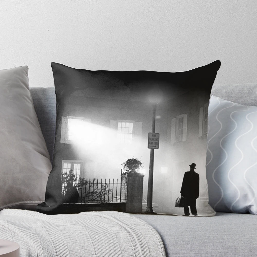 The Exorcist Horror Pillow featuring the iconic scene from the classic thriller movie