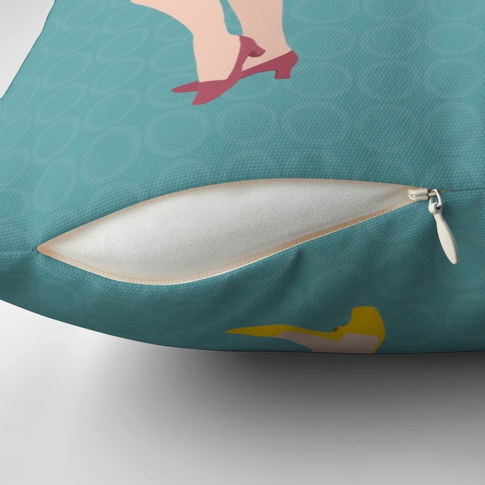The Gemini Twins of Rochefort Pillow - Celebrate the iconic French film 'Les Demoiselles de Rochefort