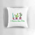 The Good Place themed decorative pillow with characters and quotes from the show