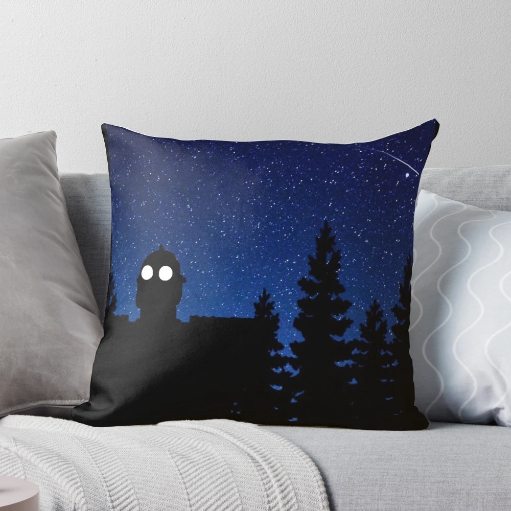 "The Iron Giant inspired oversized giant pillow, a high-quality movie themed cushion"