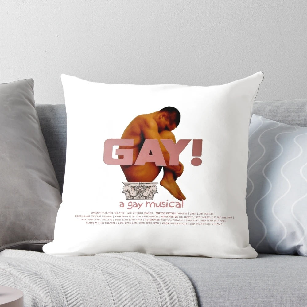 The IT Crowd' inspired 'Gay! A Gay Musical' tour merchandise throw pillow