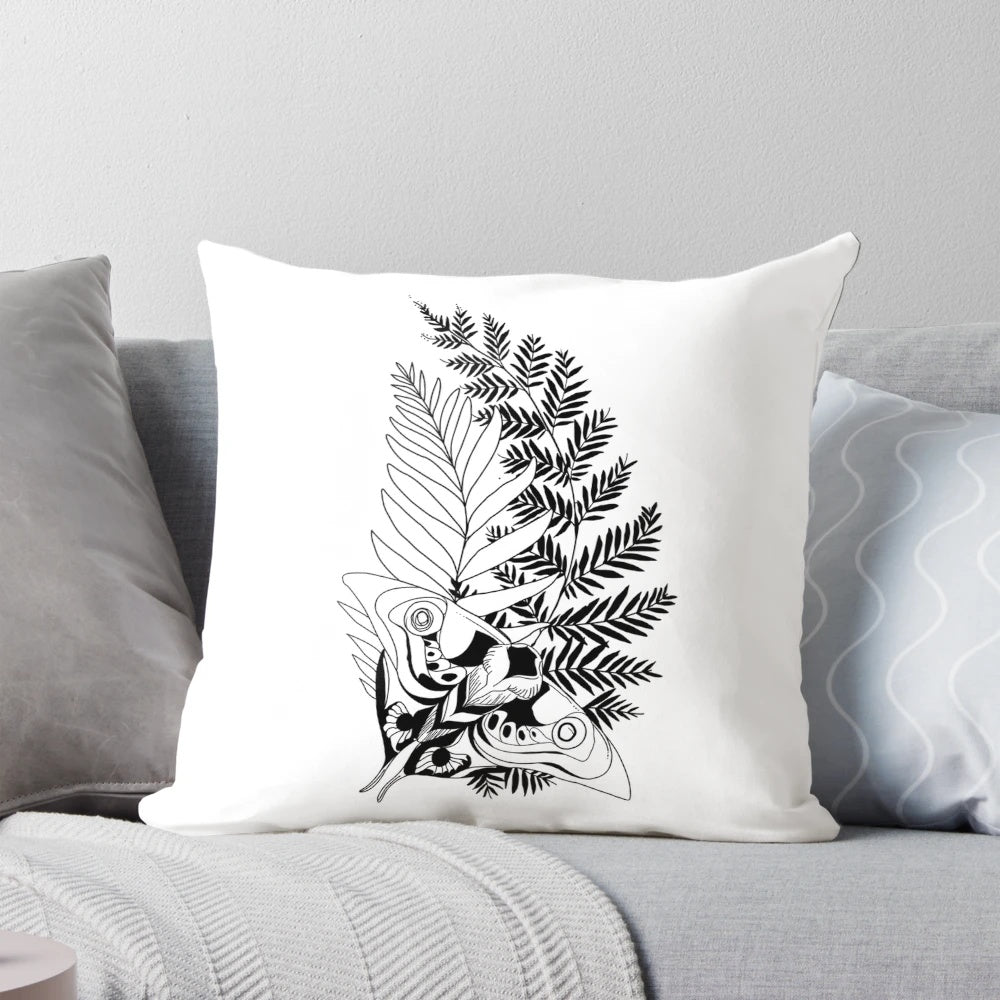 The Last of Us Ellie Tattoo Pillow featuring the iconic fern tattoo design from the game