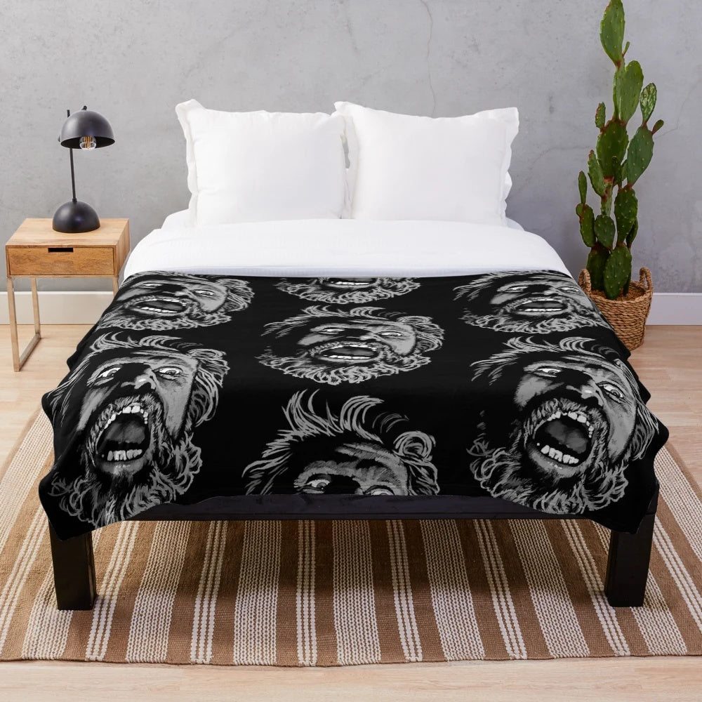 The Lighthouse inspired plush blanket featuring Robert Pattinson and Willem Dafoe