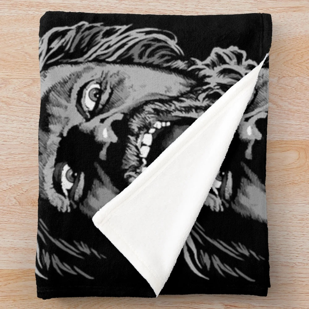 The Lighthouse inspired plush blanket featuring Robert Pattinson and Willem Dafoe
