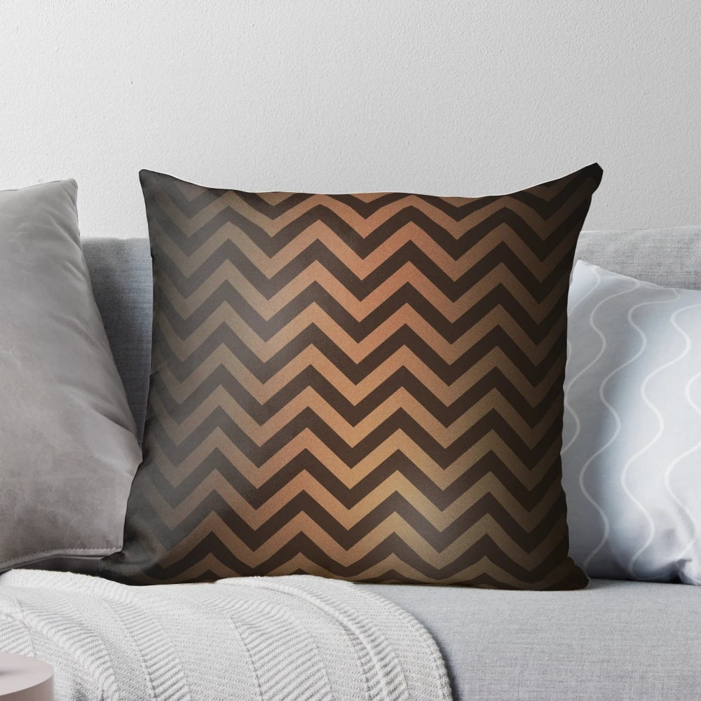 The Lodge Pillow featuring the iconic chevron pattern from the TV series Twin Peaks