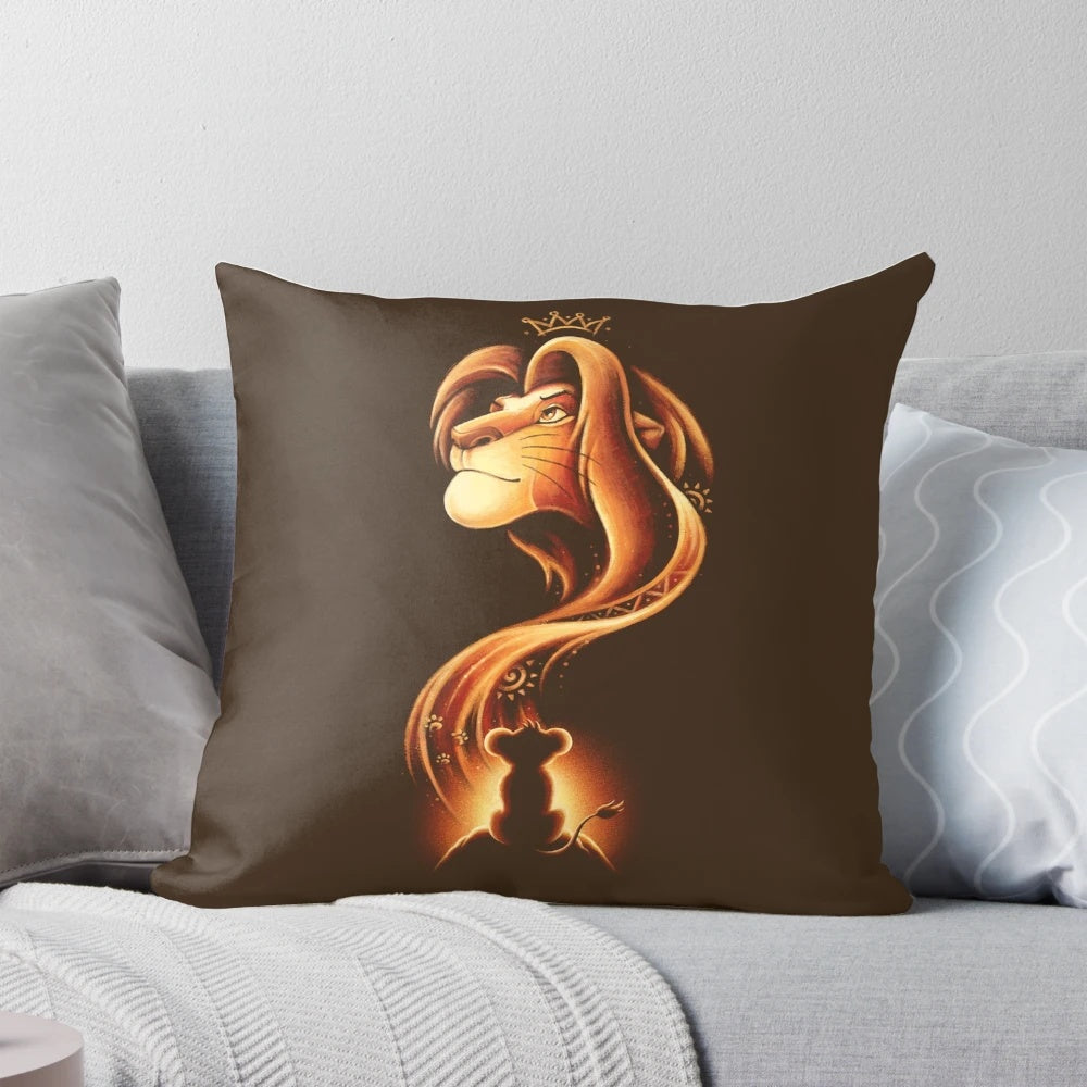The New King Pillow featuring Simba and other lions from the Lion King