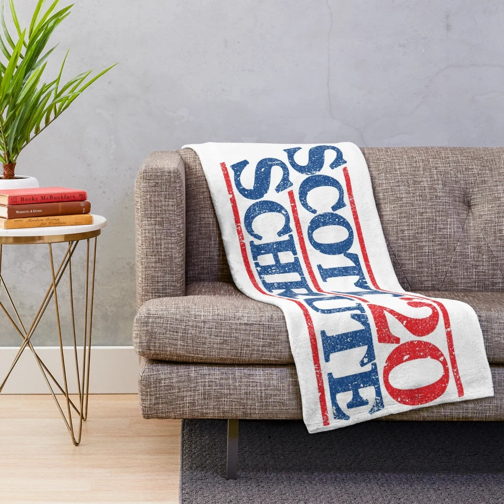 The Office-Inspired Plush Blanket with Dwight Schrute and Michael Scott