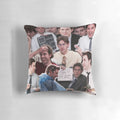 A plush pillow featuring the character Jim Halpert from the popular TV series The Office.