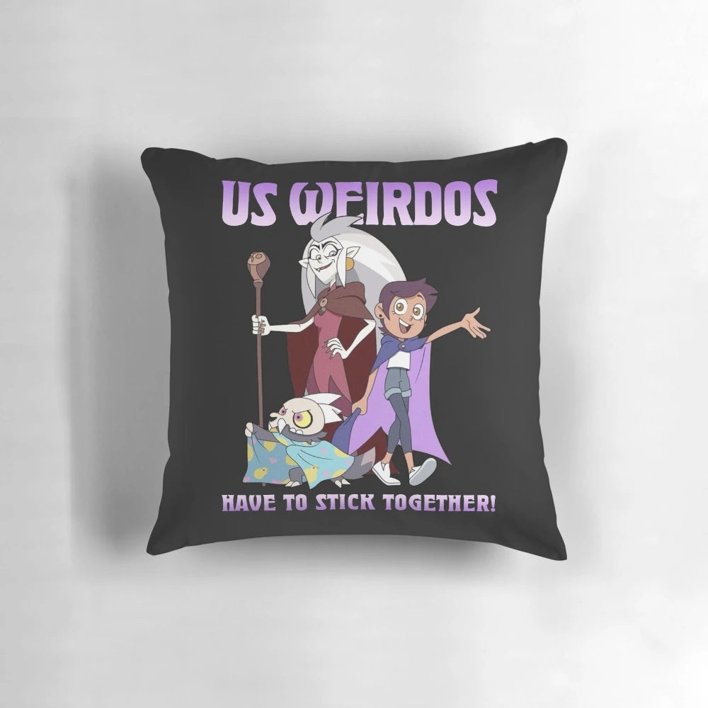 The Owl House US Weirdos Have To Stick Together Throw Pillow