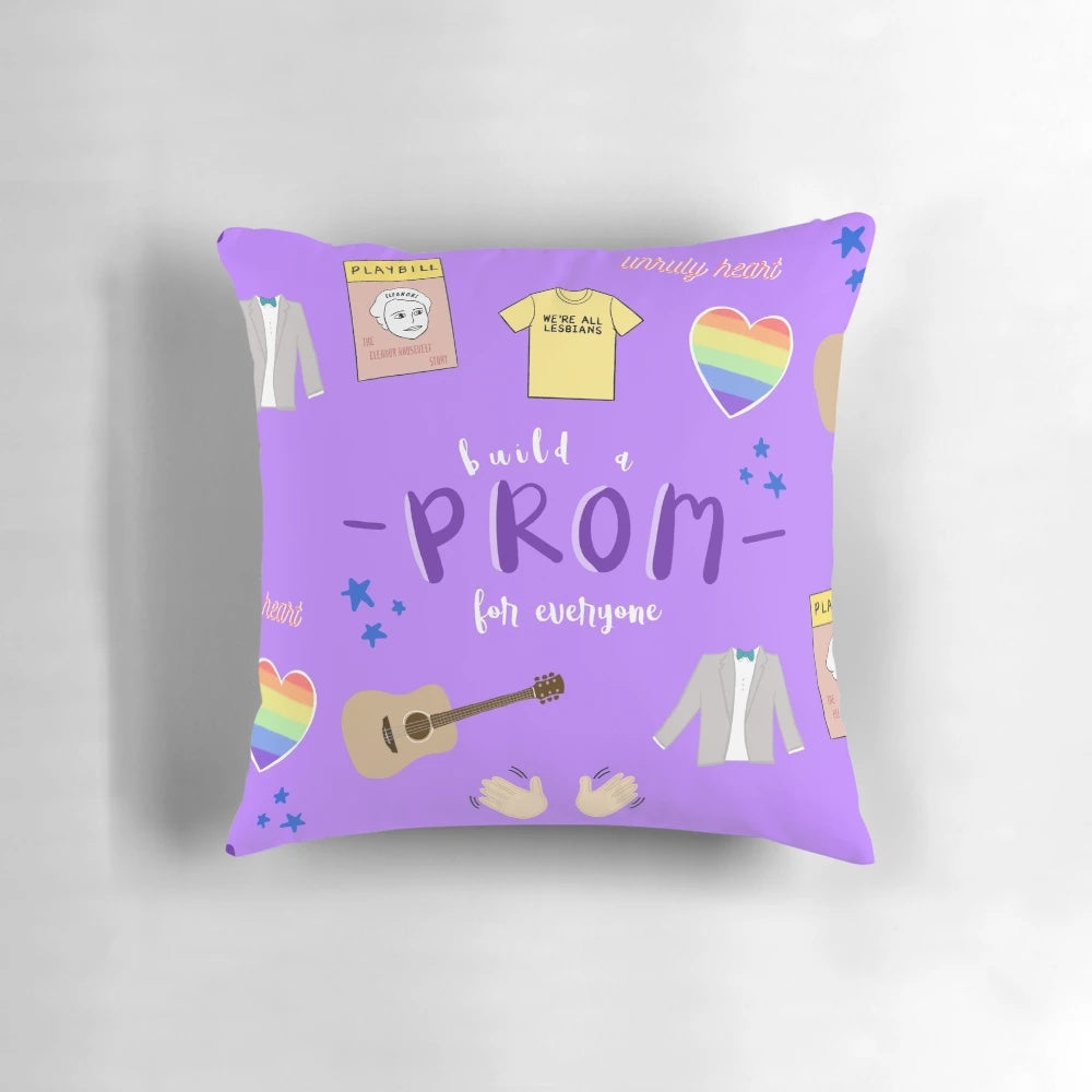 The Prom Musical Pillow - Soft, comfortable pillow featuring the Broadway musical The Prom