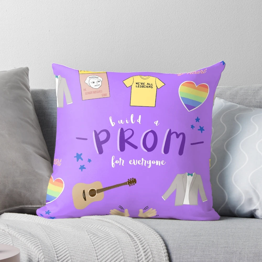 The Prom Musical Pillow - Soft, comfortable pillow featuring the Broadway musical The Prom