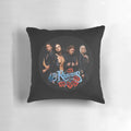 The Rasmus band merchandise including t-shirt, sticker, and hoodie pillow