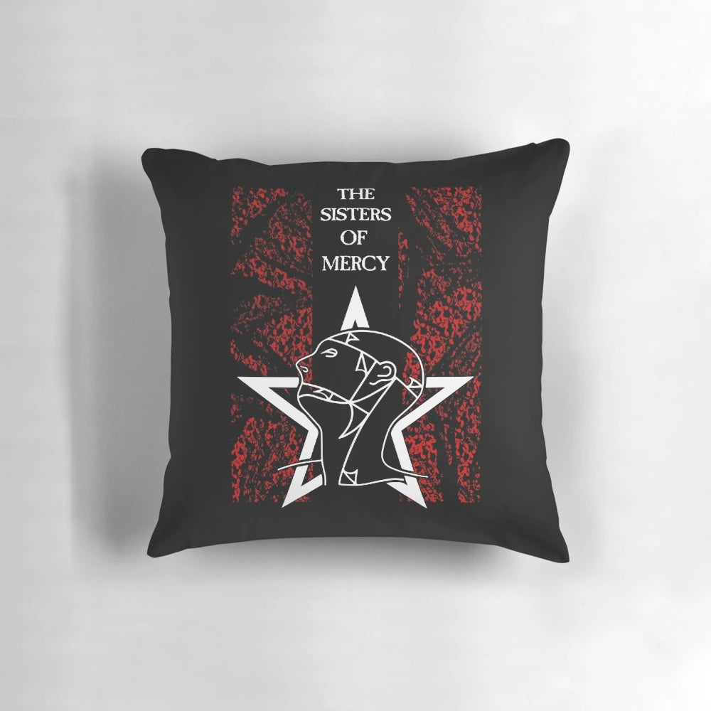The Sisters of Mercy 'First and Last and Always' Goth Pillow - Eighties Darkwave Home Decor