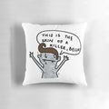 A Twilight-inspired pillow featuring the iconic characters Edward Cullen and Bella Swan