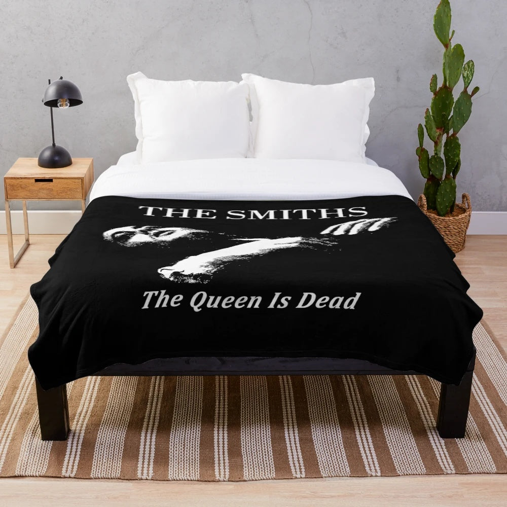 Cozy plush blanket featuring "The Queen Is Dead" album cover by The Smiths