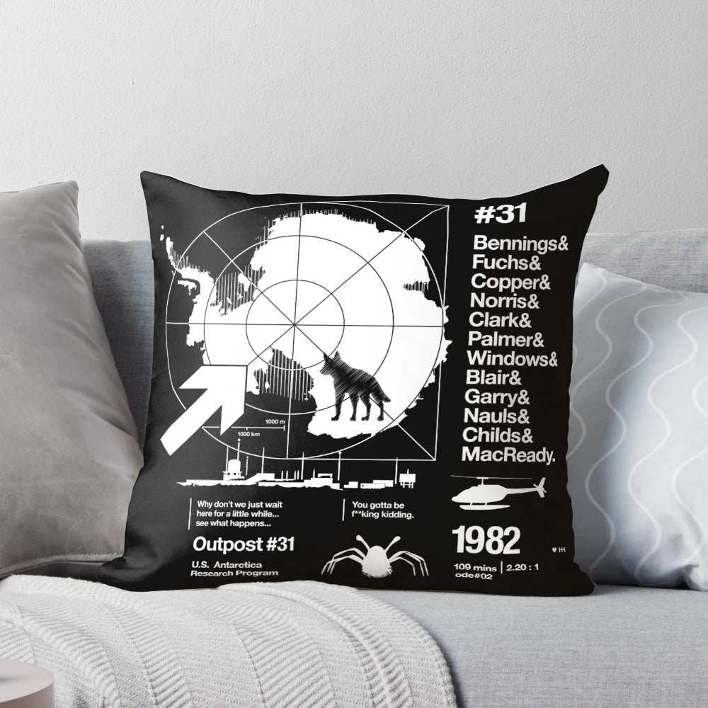 ODE #02 Pillow inspired by the classic horror film 'The Thing' directed by John Carpenter
