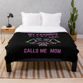 Cozy plush blanket featuring "Best Mom" design for outdoor enthusiast moms