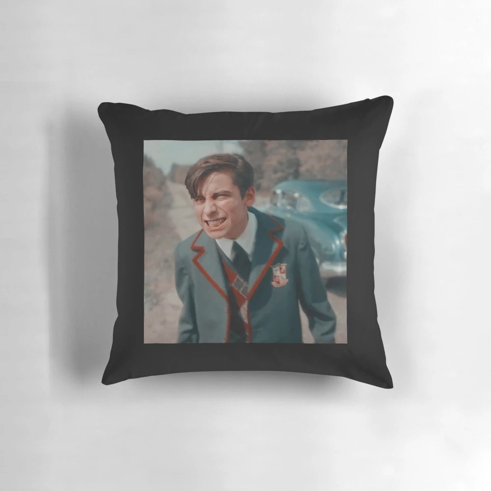 The Umbrella Academy Number 5 Pillow with the iconic character design