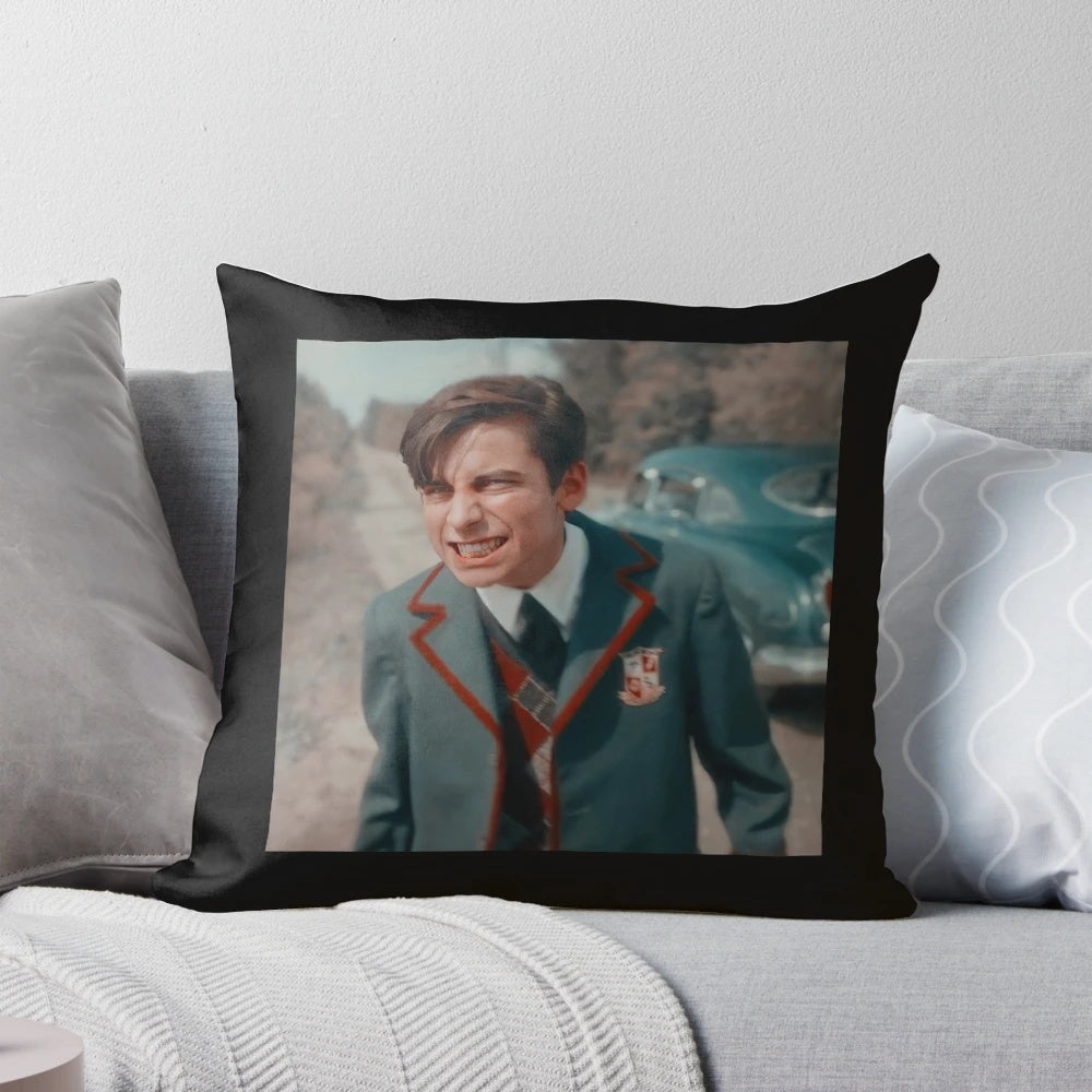 The Umbrella Academy Number 5 Pillow with the iconic character design