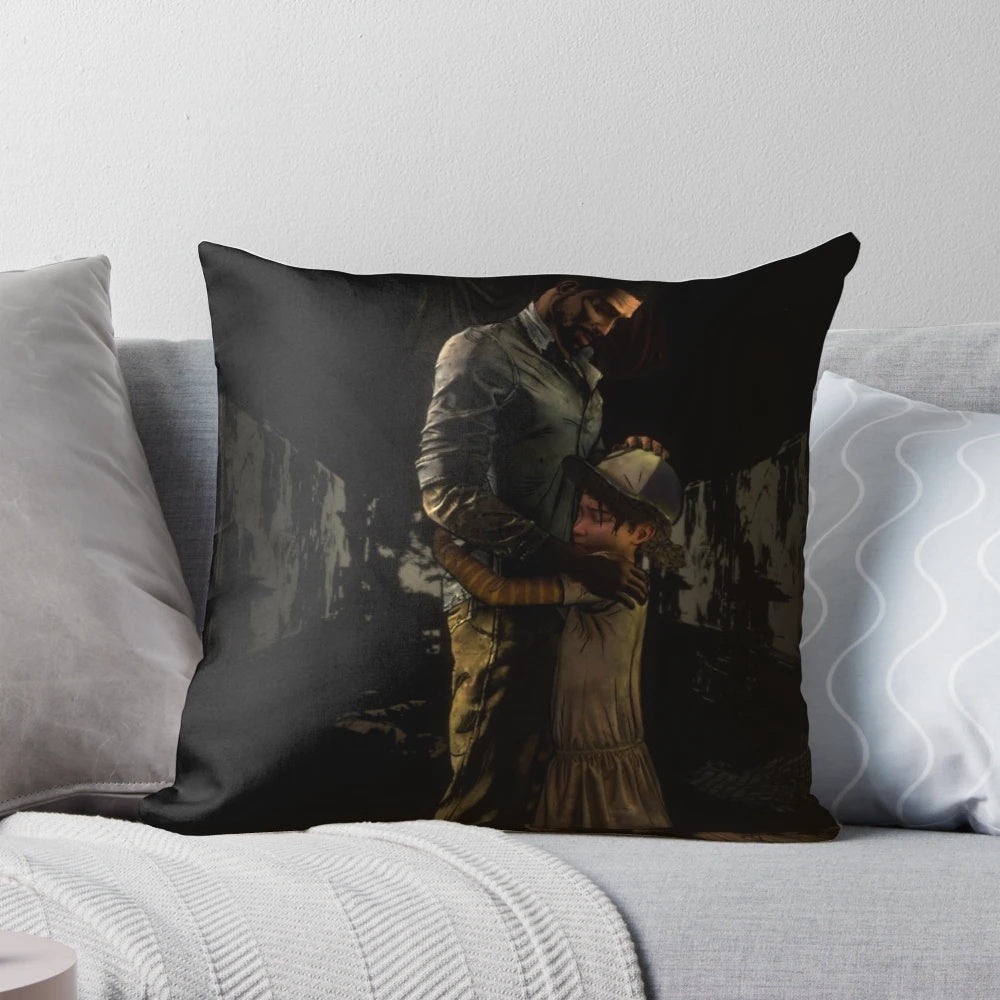 The Walking Dead Clementine and Lee Friendship Pillow