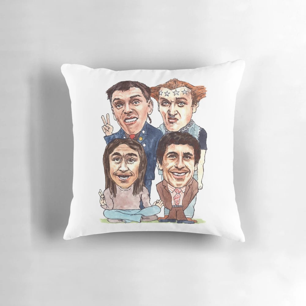 Young Ones Sitcom Characters on Pillow