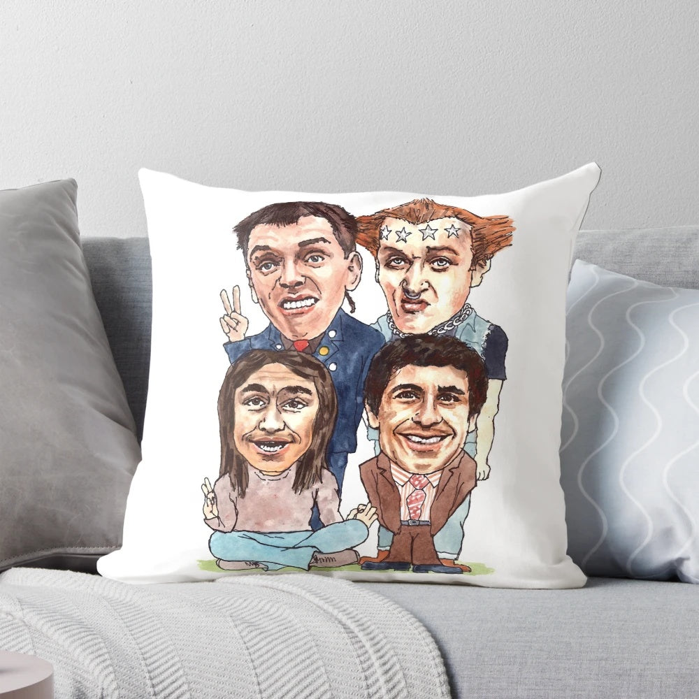 Young Ones Sitcom Characters on Pillow