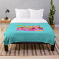 Themed plush blanket featuring popular kids' YouTube stars Diana and Roma