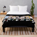 Plush blanket with a digital art design featuring the Friends milkshake theme
