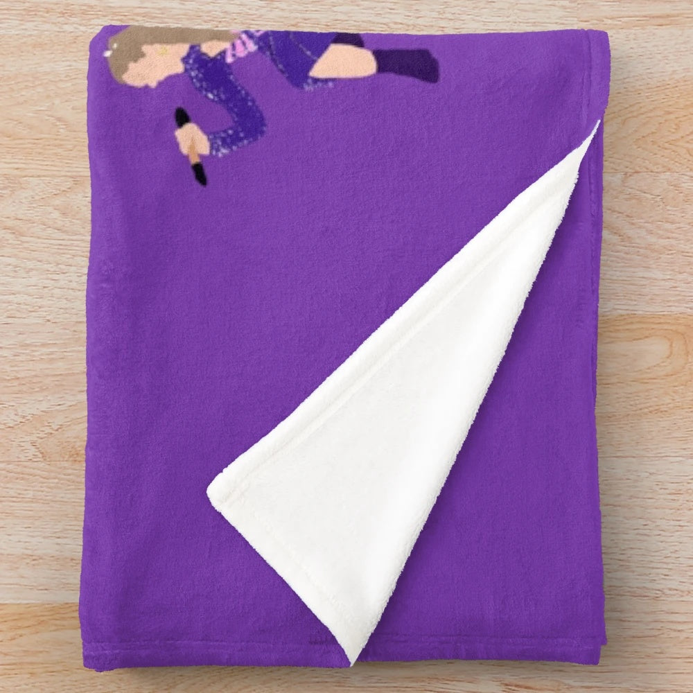Soft and cozy plush blanket featuring the six queens from the musical Six
