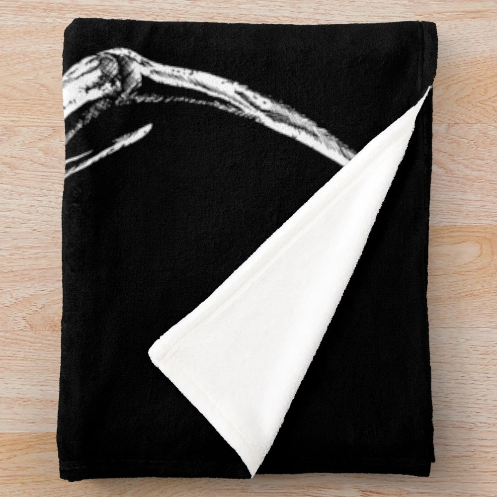 Plush blanket featuring a spider-like creature inspired by the 1982 film "The Thing