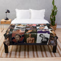 Theo James Inspired Photo Collage Art Plush Blanket