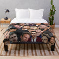 Theo James Photo Collage Plush Blanket