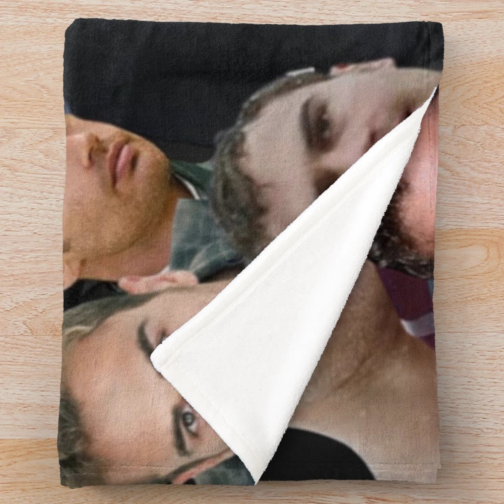 Theo James Photo Collage Plush Blanket