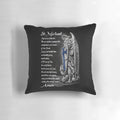 Thin Blue Line St Michael Pillow with Police and Law Enforcement Imagery