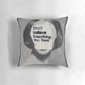Thinker Pillow featuring a surreal collage design by artist Louis Jover