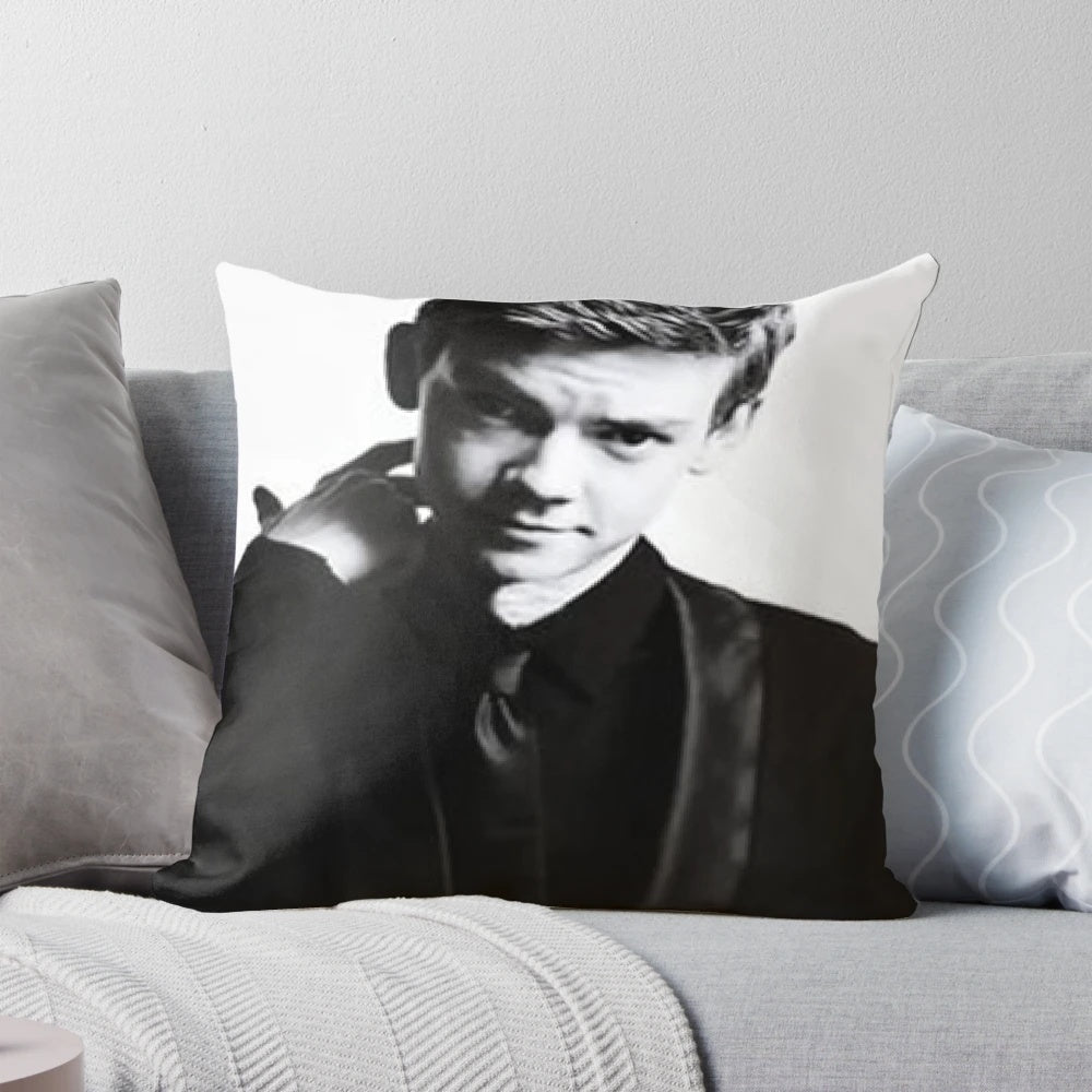 Thomas Brodie-Sangster inspired decorative throw pillow