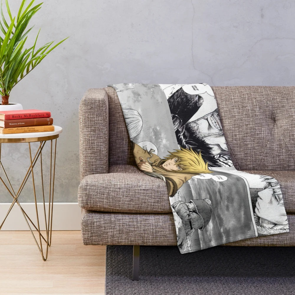 Thorfinn Plush Blanket - Vinland Saga Anime Inspired Medieval Warrior Bedding